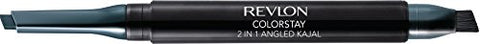 Revlon ColorStay 2-in-1 Angled Kajal Eyeliner, Waterproof Eye Makeup with Smudge Brush for Smokey Eyes, Evergreen (103), 0.01 oz - Personal Care