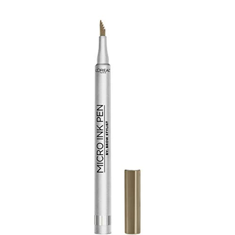 L'Oreal Paris Micro Ink Pen by Brow Stylist, Longwear Brow Tint, Hair-Like Effect, Up to 48HR Wear, Precision Comb Tip, Blonde, 0.033 fl; oz. - Personal Care