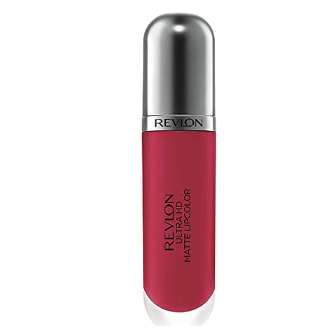 Revlon Ultra HD Matte Lipcolor, Velvety Lightweight Matte Liquid Lipstick in Red / Coral, Passion (635), 0.2 oz - Personal Care