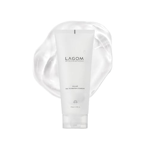 Lagom Cellup Gel To Water Cleanser, Gentle Morning Face Wash with Hydrating Aqualicia, Non-Foaming Jelly Texture for Daily Use, low-irritation,K-Skincare 5.74 Fl Oz