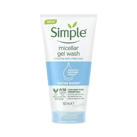 Simple Water Boost Micellar Gel Facial Wash, 5 Oz (150 ML) - Personal Care