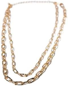Charming Charlie's Double Layer Gold Chain Link Necklace: Chic Chain Necklaces for Women, Elevate Your Style with Effortless Sophistication. - Personal Care