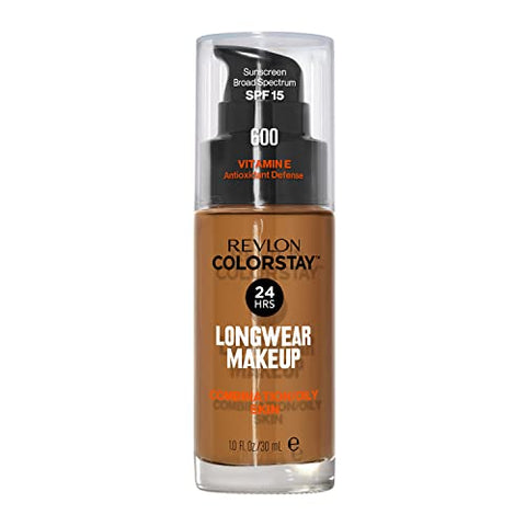 Revlon Colorstay Longwear Makeup Combo/Oily, 600 Cinnamon, 1 fl oz - Personal Care