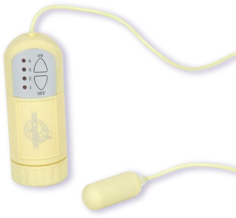 Doc Johnson Mini Bullet and Controller, Yellow, Waterproof, Multi-Speed, 1 Count