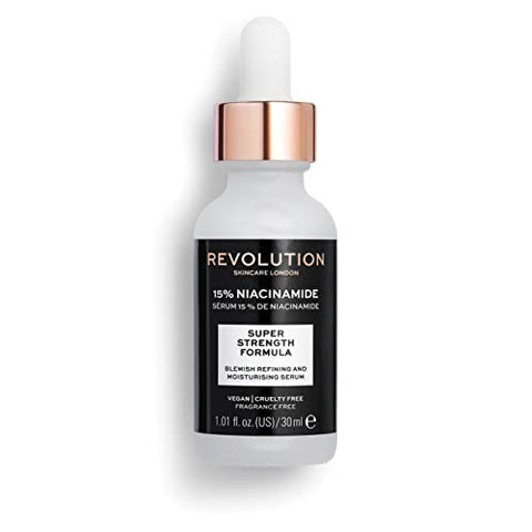Revolution Skincare 15% Niacinamide Blemish & Pore Refining Serum, Targets Blemishes and Large Pores, Vegan & Cruelty Free, 1.01fl.oz/30ml - Personal Care