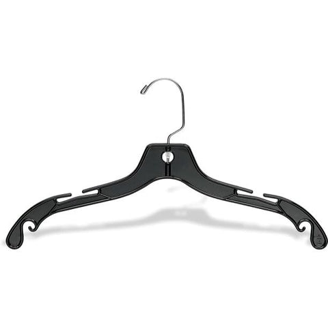 Hangon Plastic Clothes Hangers Set of 10 Heavy Duty - 17 Inch Dress, T-Shirts, Shirt Hangers Closet Organization Solution Clear Hangers for Home, Retail Easy to Use and Durable