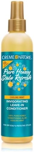 Creme of Nature Pure Honey Scalp Refresh Leave-In Conditioner, 8 oz