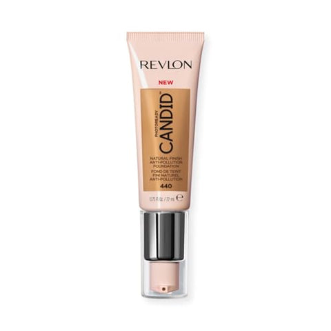 Revlon PhotoReady Candid Natural Finish Foundation, with Anti-Pollution, Antioxidant, Anti-Blue Light Ingredients, 440 Caramel, 0.75 fl. oz. - Personal Care