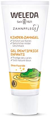 Weleda Oral Care Childrens Tooth Gel, 1.7 Fluid Ounce, Fluoride Free, Spearmint Flavor, Plant Rich Toothpaste with Calendula, Silica and Fennel