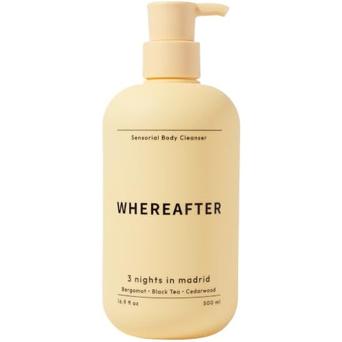 Hydrating Body Wash, Aloe Vera & Chamomile Formula with Skincare Ingredients, For Women & Men, Sulfate & Paraben Free, 16.9 fl oz, 3 nights in madrid - Bergamot, Black Tea, and Cedarwood