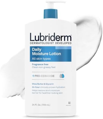 Lubriderm Daily Moisture Body Lotion, Fragrance Free, 24 fl. oz
