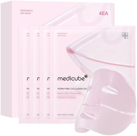 medicube Jelly Gel Mask with Salmon DNA PDRN Pink Collagen, 4EA
