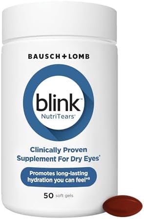 Blink NutriTears Supplement for Dry Eyes, Lutein Zeaxanthin Vitamin D 50ct - Personal Care