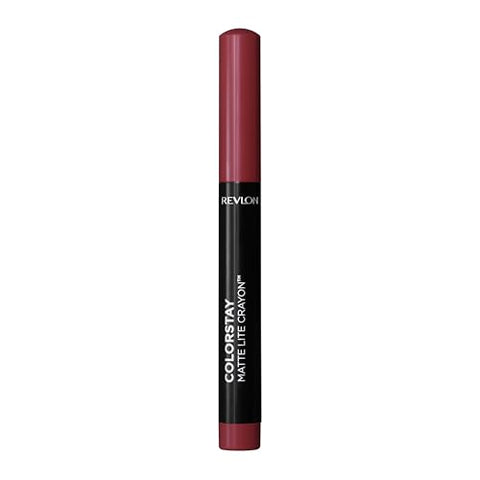 Revlon ColorStay Matte Lite Crayon Lipstick with Built-in Sharpener, Smudge-proof, Water-Resistant Non-Drying Lipcolor, 011 Lifted, 0.049 oz - Personal Care
