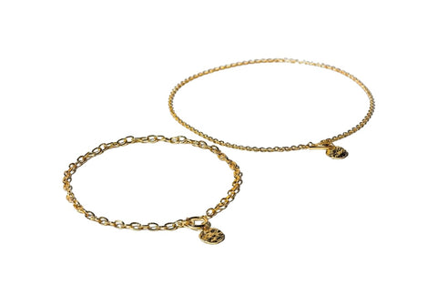 Charming Charlie 2-Layered Toggle Link Gold Necklace for Women: Embrace Simplicity with Front Clasp Ease, Exuding Stylish Boldness. - Personal Care