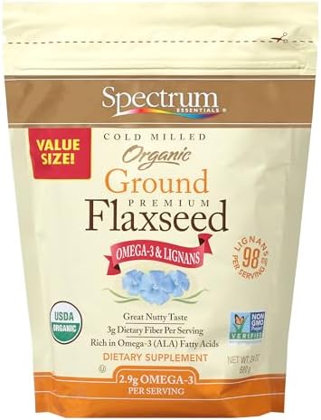 Spectrum Essentials Organic Ground Flaxseed, 24 oz.
