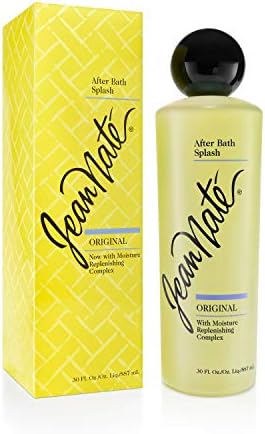 Revlon Jean Nate After Bath Splash, Original Bath Body Mist Infused with Vitamin E and Aloe Vera, Softens & Smoothes Skin, Citrus Scent, 30 Fl Oz - Personal Care