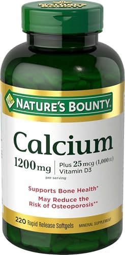 Nature'S Bounty Calcium 1200mg with Vitamin D3, 220 Softgels - Personal Care