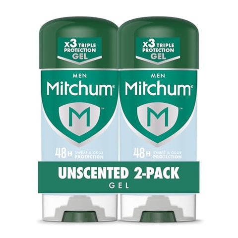 Mitchum Men’s Antiperspirant Deodorant Gel, Unscented, 2 pack - Personal Care