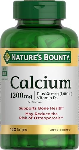 Nature's Bounty Calcium 1200mg with 1000 IU Vitamin D3, 120 Count