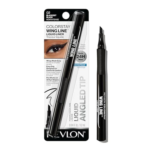 Revlon ColorStay Wing Line Liquid Eyeliner, Blackest Black, 0.04 fl oz - Personal Care
