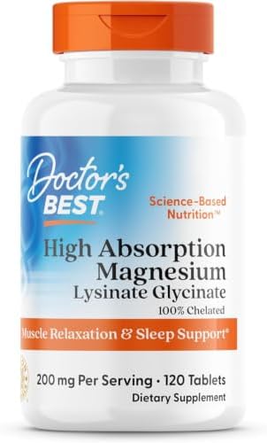 Doctor's Best High Absorption Magnesium Glycinate Lysinate, 120 Count