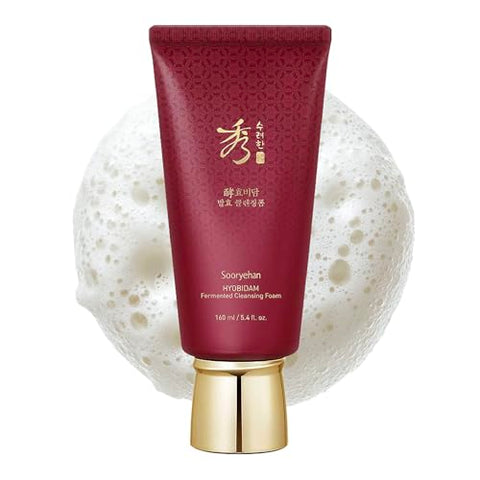 Sooryehan Hyobidam Fermented Cleansing Foam (5.4 fl oz) - Korean Skincare for Thorough Cleansing, Moisture Retention, and Softening Effects. with Baekhyodan™ to Remove Impurities