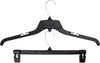 Big TOP DEALS USA Black Plastic Hangers Combo Set 20 Pack, 17-Inch Shirt Hangers with Notched Shoulders and 14-Inch Pant Clip Hangers - Personal Care