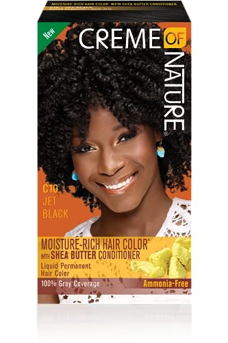 Creme of Nature Moisture-Rich Hair Color, C10 Jet Black, 1 pk - Personal Care