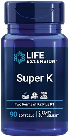 Life Extension Super K, Vitamin K1 and K2, 90 Softgels - Personal Care