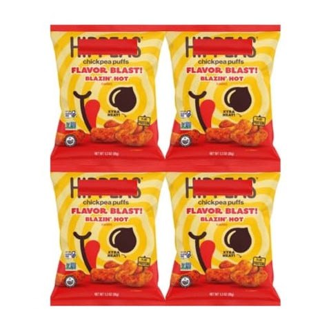 Chickpea Puffs Blazin' Hot, 1.3 oz, 4 Pack - Personal Care