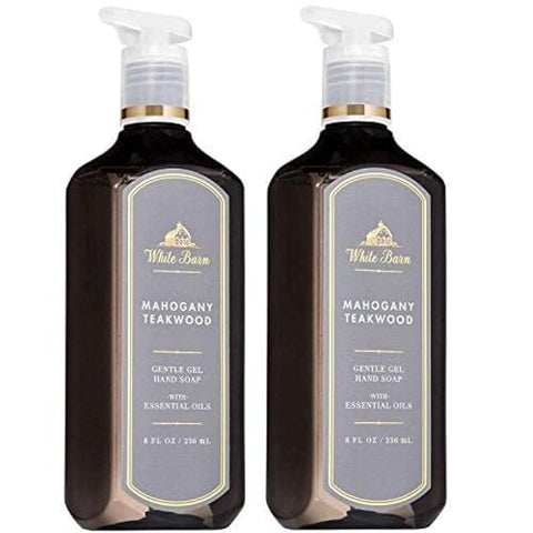 Bath and Body Works MAHOGANY TEAKWOOD Gentle Gel Hand Soap 8 Fluid Ounce, set of 2 - Personal Care
