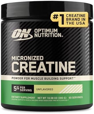 Optimum Nutrition Creatine Monohydrate Powder, Unflavored, 60 Servings