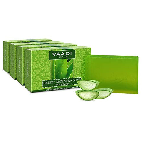 Vaadi Herbals Aloe Vera Soap 75 Grams (10.6 Ounces( X 75 Grams)) - Personal Care