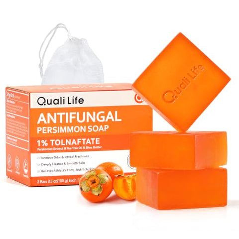Persimmon Antifungal Soap Bar with 1% Tolnaftate, Medicated Soap - Personal Care