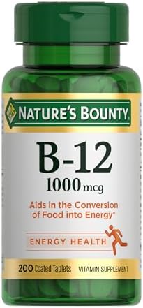 Nature's Bounty Vitamin B12 1000 mcg Caplets, 200 ct