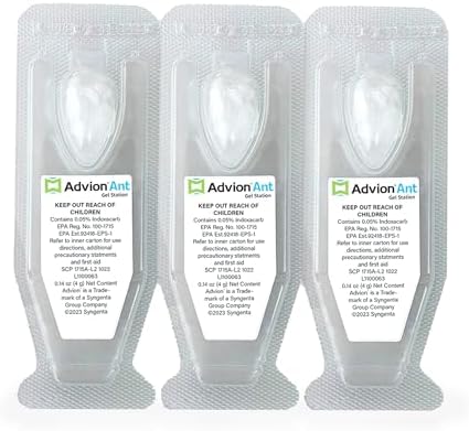 Syngenta Advion Ant Gel Station Insecticide, Ready-to-Use Gel Bait with The Active Ingredient Indoxacarb, Ant Bait for Use Indoor and Outdoor, 1 Box (3 Total Stations)
