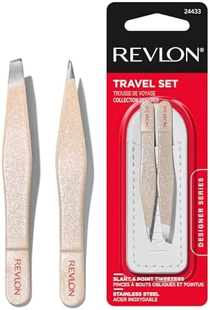 Revlon Designer Series 2-Piece Mini Tweezer Set For Travel - Personal Care