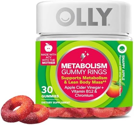 Olly Metabolism Gummy Rings, Cellular Energy Supplement,* ACV - 30 Count - Personal Care