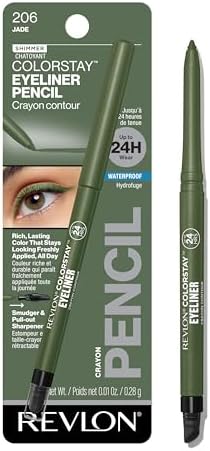 Revlon ColorStay Pencil Waterproof Eyeliner, 206 Jade, 0.01 oz - Personal Care