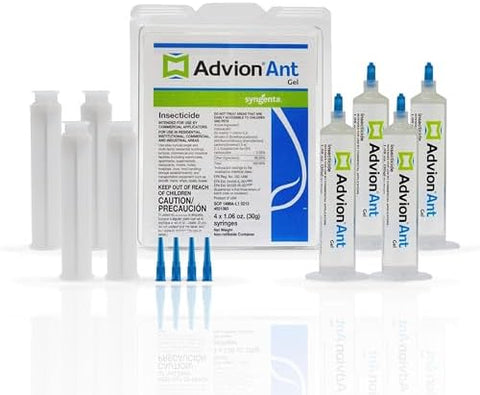 Advion Ant Gel Bait, 4 Tubes x 30-Grams, 4 Plungers and 4 Tips, Effective Bait, Formulated with 0.05% Indoxacarb, Indoor and Outdoor Use, Killer Gel for Control of Most Major Ant Species