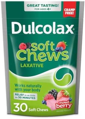 Dulcolax Soft Chews Saline Laxative, Mixed Berry Flavor, 30-Ct. - Personal Care
