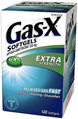 Gas-x Extra Strength , 120 Softgels, Gas, Bloating, Relief Simethicone 125mg