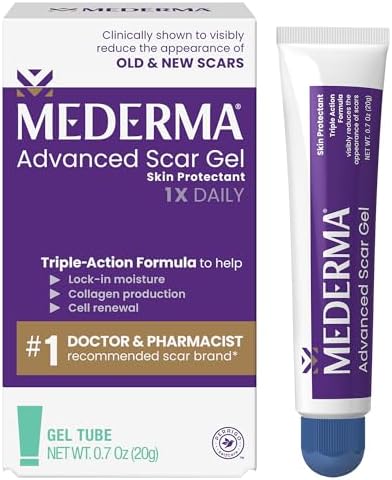 Mederma Advanced Scar Gel, Cepalin Scar Treatment, Old and New Scars, 20g - Personal Care