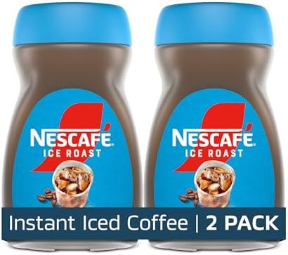 NESCAFÉ Ice Roast Instant Iced Coffee, 2 Jars 6 oz