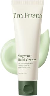 I’M From Mugwort Fluid Cream, Lightweight Calming Moisturizer, Hydrating & Skin Balancing, Sensitive Skin, Vegan Korean Skin Care 1.69fl.oz - Personal Care