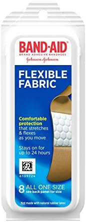 Band-Aid Brand Flexible Fabric Adhesive Bandages for Wound Care and Protection, Travel Pack, 8 ct