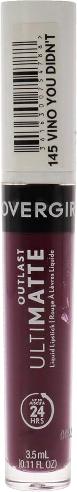 COVERGIRL Outlast Ultimatte One Step Liquid Lip Color, Vino You Didn't, Vino You Didn't, 0.12 Fl Ounce