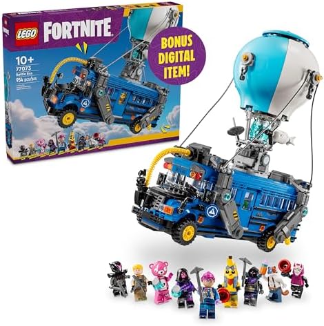 LEGO Fortnite Battle Bus Building Toy - Collectible Fortnite Toy for Kids, Boys & Girls, Ages 10+ - Pretend Play Set with 9 Minifigures from Video Game - Gift for Birthdays - 77073