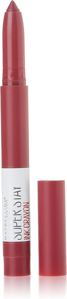 Maybelline Super Stay Ink Crayon Lipstick Makeup, Precision Tip Matte Lip Crayon with Built-in Sharpener, Longwear Up To 8Hrs, Accept A Dare, Wine Pink, 1 Count